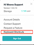 Highlight shortcut (e.g., keyboard key "1" for first color, "2" for second, etc.)